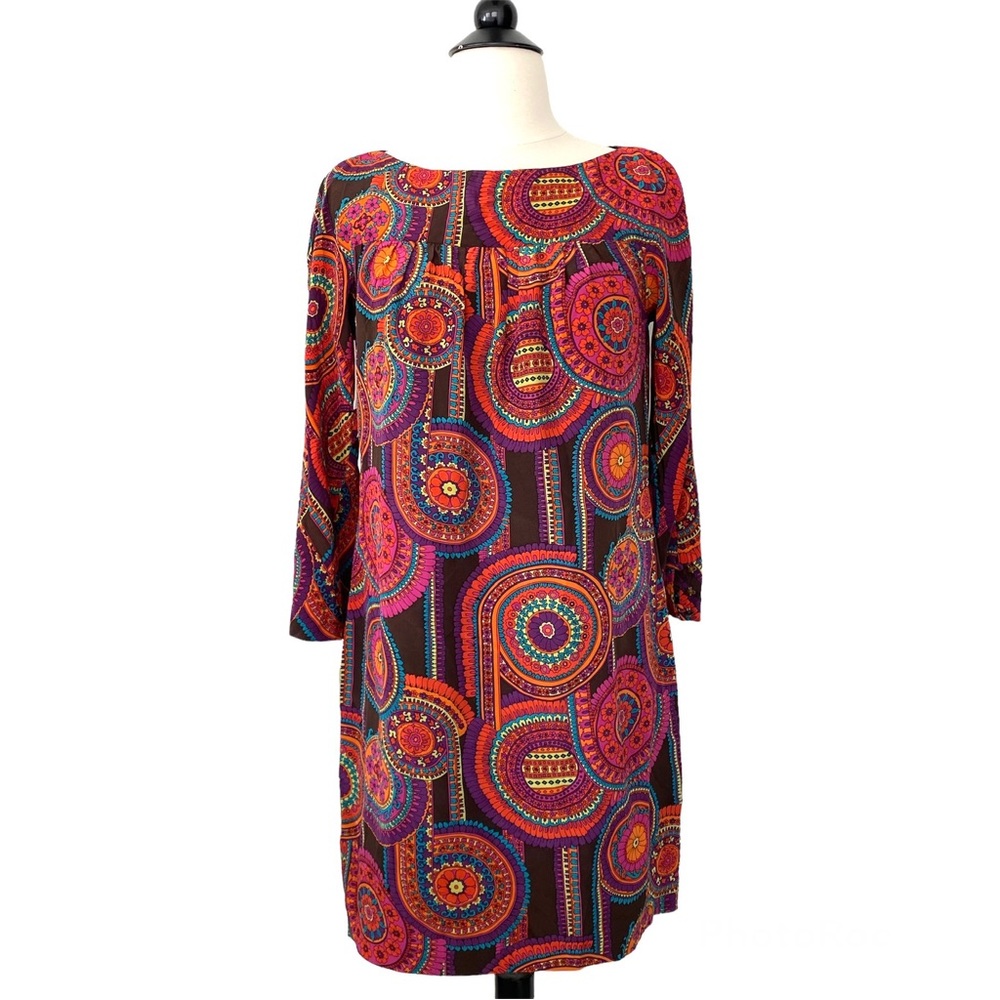 Trina Turk silk long sleeved dress size 2